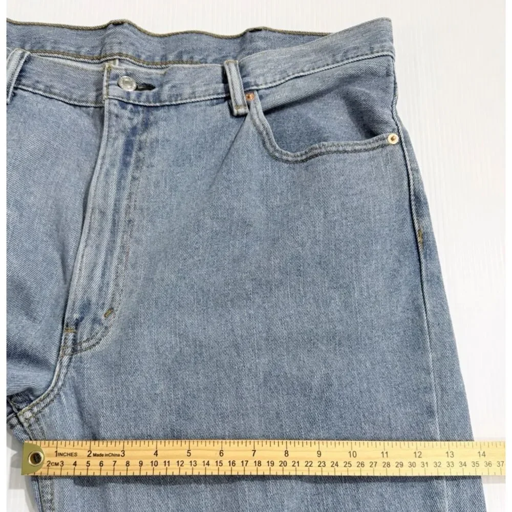 Levis 550 Relaxed Fit Tapered Jeans Light Wash Classic Denim Men's 42x30
